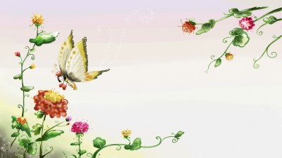 هنری و نقاشی-نقاشی-پروانه-گل-حشره-حشرات